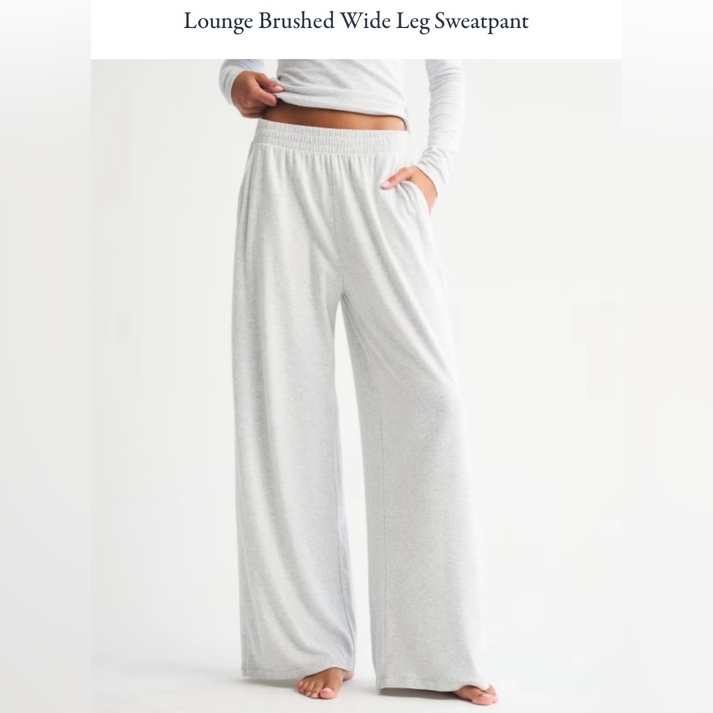Abercrombie Lounge Brushed Wide Leg Sweatpant ~ size Medium